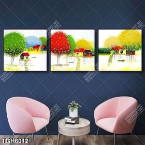 Tranh ghép 3 tấm sơn dầu