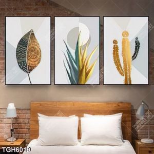 Tranh ghép 3 tấm lá cây nghệ thuật