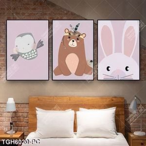Tranh ghép 3 tấm chú gấu 