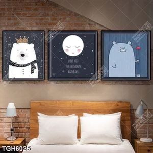 Tranh ghép 3 tấm gấu