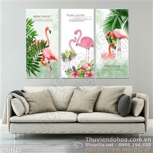 Tranh ghép chim hồng hạc