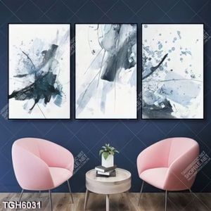 Tranh ghép 3 tấm vệt màu nước
