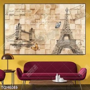 Tranh công trình tháp eiffel