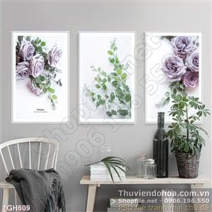Tranh ghép tranh ghép hoa hồng màu tím