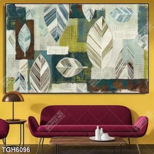 Tranh sơn dầu lá cây đẹp