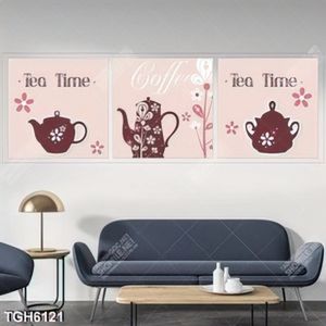 Tranh ghép 3 tấm ấm trà
