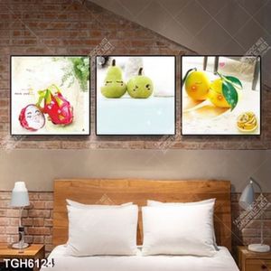 Tranh ghép 3 tấm trái cây