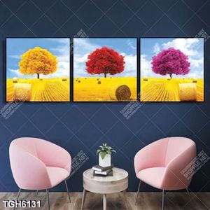 Tranh ghép 3 tấm cây nghệ thuật