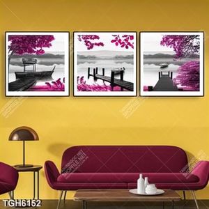 Tranh ghép 3 tấm cây cầu