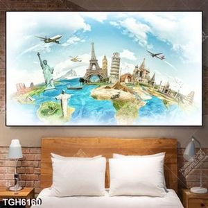 Tranh ghép các kỳ quan nổi tiếng thế giới