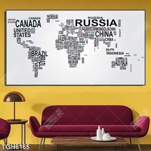 Tranh ghép chữ bản đồ thế giới