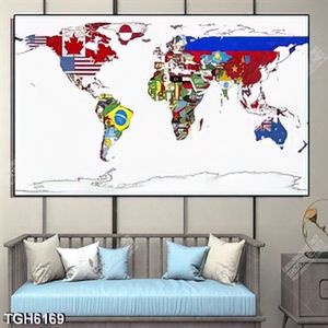 Tranh world map