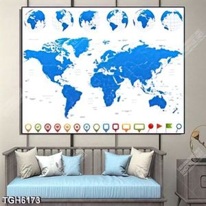 Tranh bản đồ thế giới phẳng