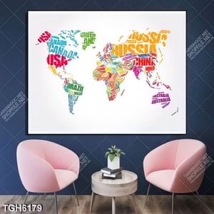 Tranh ghép bản đồ thế giới nghệ thuật