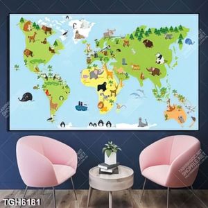 Tranh ghép map thế giới động vật
