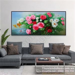 Tranh ghép hoa hồng sơn dầu