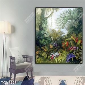 Tranh khổ dọc sơn dầu khu rừng
