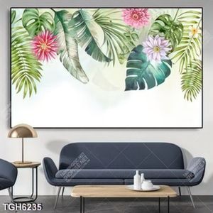 Tranh lá và hoa decor