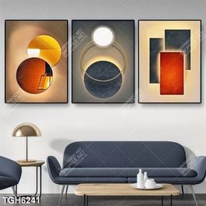 Tranh ghép 3 tấm trừu tượng