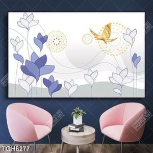 Tranh ghép nền 3D hoa nghệ thuật