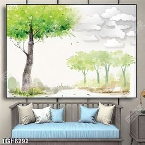 Tranh màu cây màu nước cây