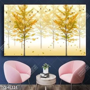 Tranh sơn dầu rừng cây mùa thu