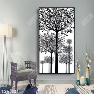 Tranh ghép khổ dọc cây nghệ thuật