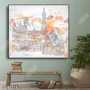 Tranh sơn dầu thành phố cổ