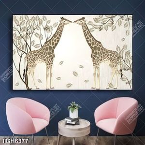 Tranh đôi hươu cao cổ chất lượng cao