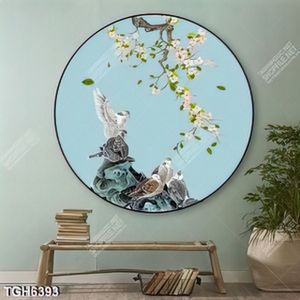 Tranh chim và hoa đào