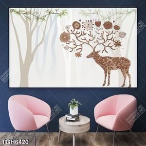 Tranh ghép hươu decor