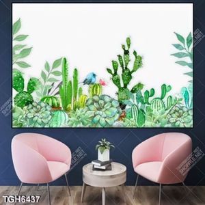 Tranh vẽ màu xương rồng