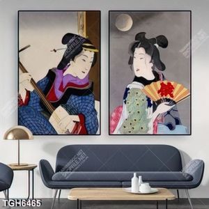Tranh ghép 2 tấm người Nhật Bản