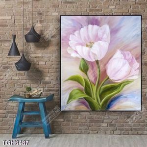 Tranh sơn dầu hoa tulip