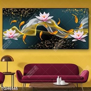 Tranh khổ dọc hoa Sen và cá chép
