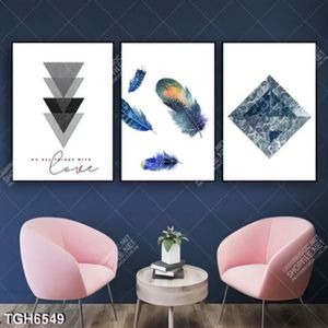 Tranh ghép 3 tấm lông vũ