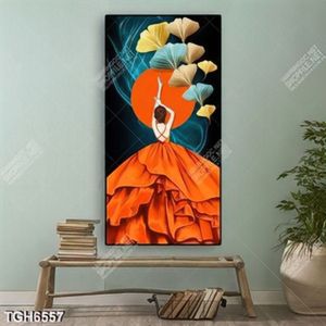 Tranh khổ dọc thiếu nữ múa balê