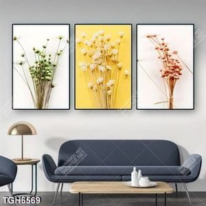 Tranh ghép 3 tấm hoa cỏ