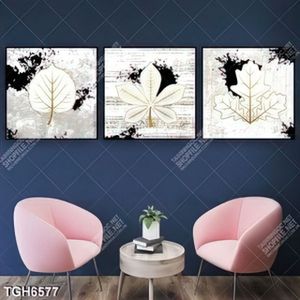 Tranh ghép 3 tấm lá cây nghệ thuật
