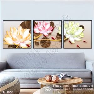 Tranh ghép hoa lụa 3d đẹp