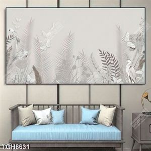 Tranh decor lá và chim