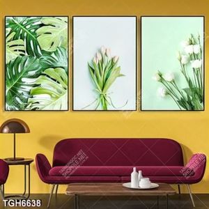 Tranh ghép 3 tấm lá cây