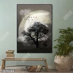 Tranh khổ dọc cây và ánh trăng