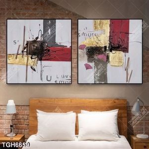Tranh ghép 2 tấm sơn dầu nghệ thuật
