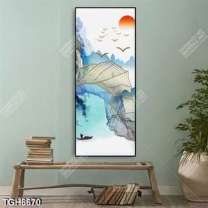 Tranh khổ dọc thuyền và mặt trời