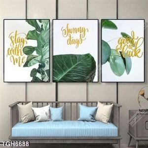 Tranh ghép 3 tấm lá cây