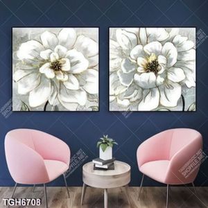 Tranh ghép 2 tấm hoa nghệ thuật