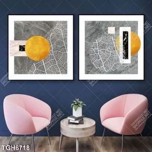 Tranh ghép 2 tấm hình họa gân lá