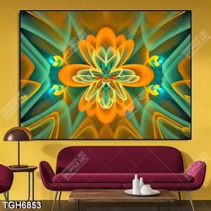 Tranh ghép hoa trừu tượng decor