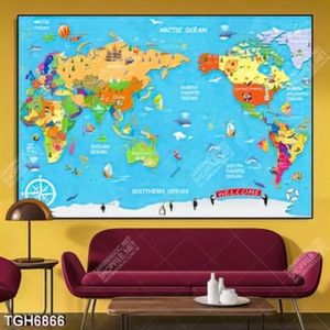 Tranh world map